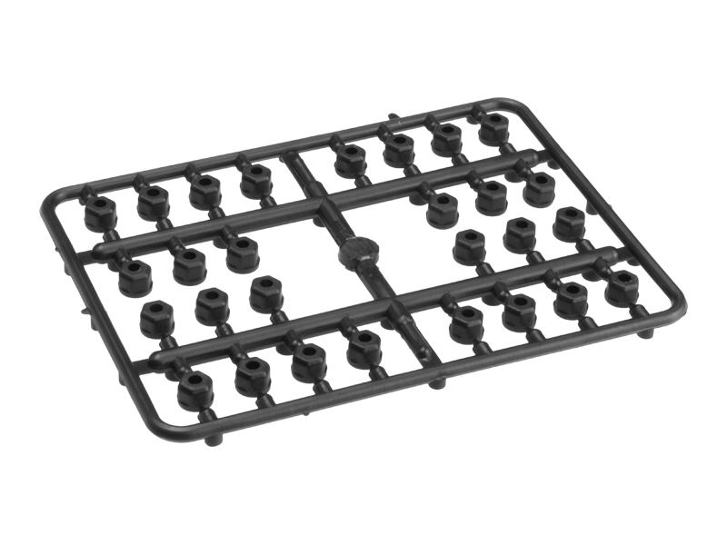 3mm plastic nut - 28pc.