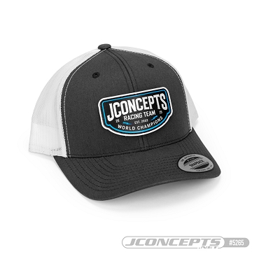 2025 Hat - Round Bill, Mesh, Snap-back Design - White/Grey