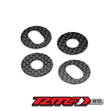 1/8th Carbon Fiber Body Shell Washer - 4pc